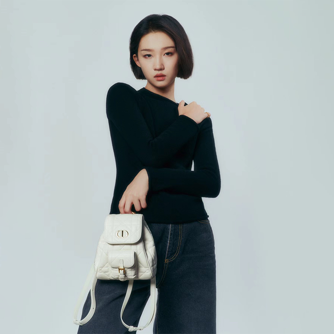 9a+ quality dior caro small quilted backpack